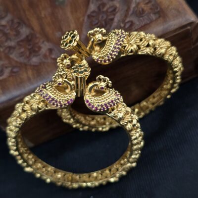 Open type premium quality peacock bangle 