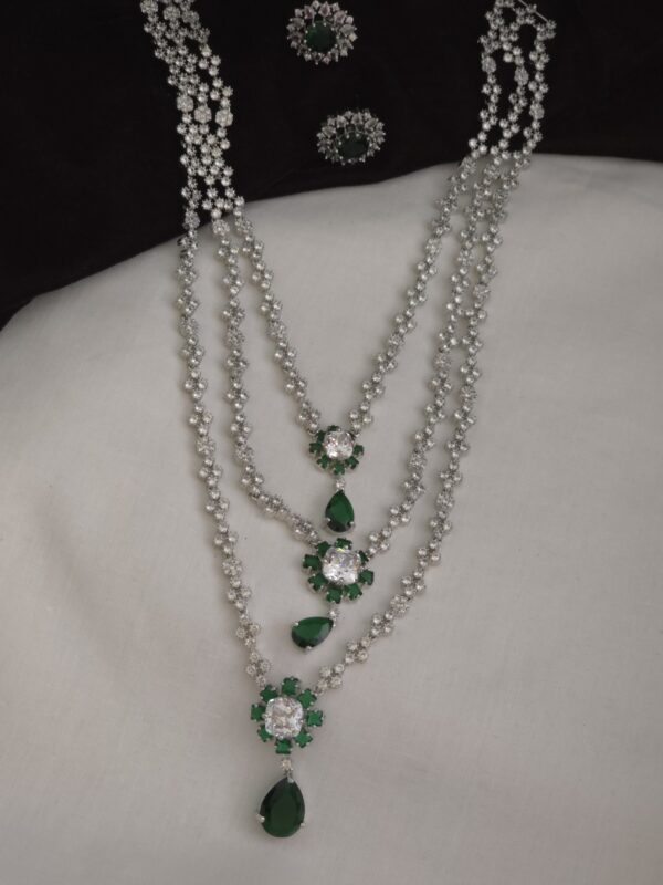  premium stone 3 layer haram comes white emerald stone