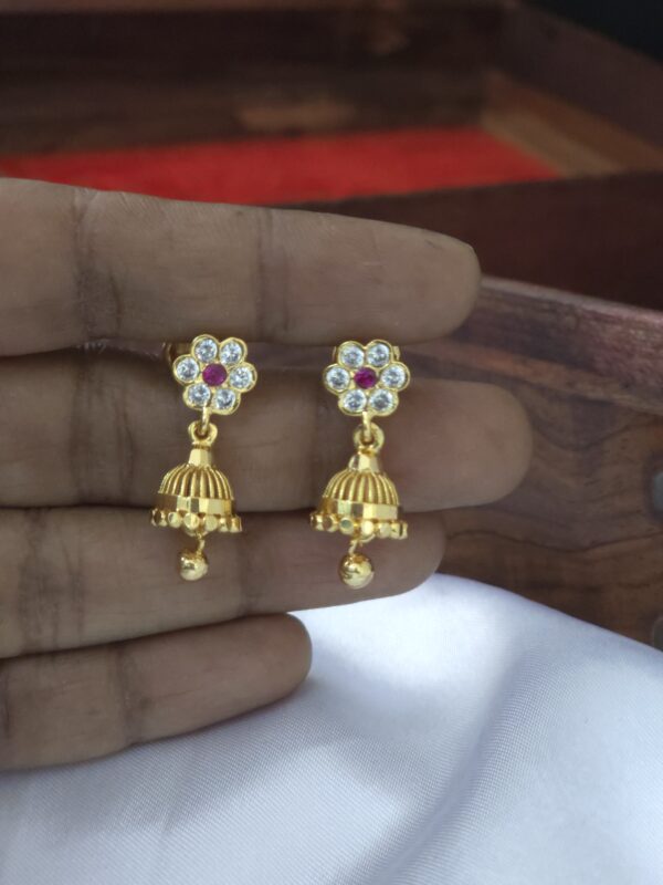 real gold tone impon jhumka