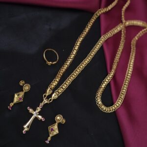 32 inches cross dollar chain comes combo