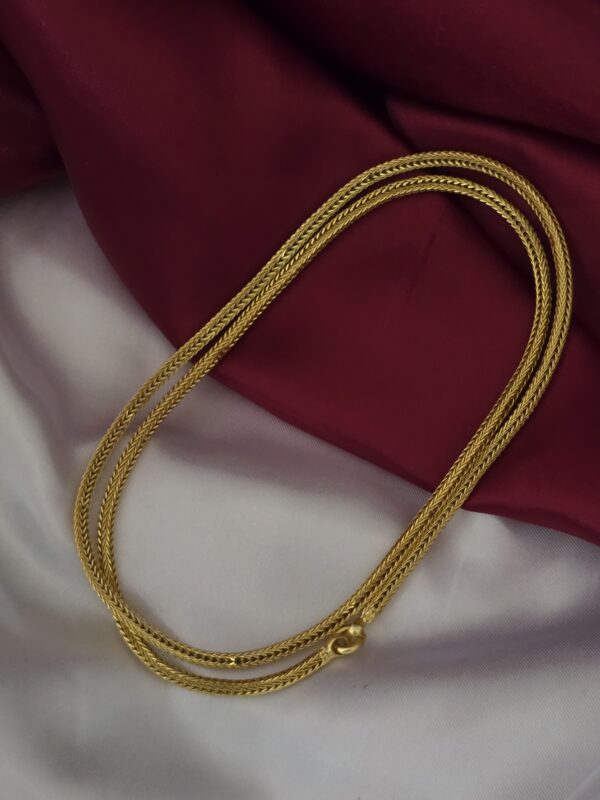  24 inches real gold tone foaming chain