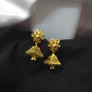 foaming real gold tone jhumka