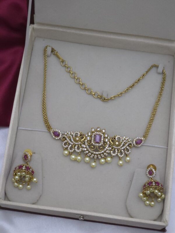  Premium ad chik choker  with jhumka