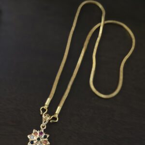 Navarathna 18  inches dollar chain