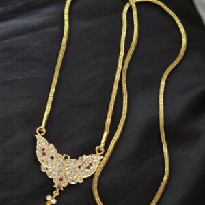 Premium gold look 28 inches dollar chain