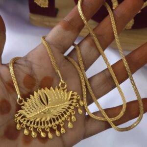  Premium gold look foaming 32 inches dollar chain