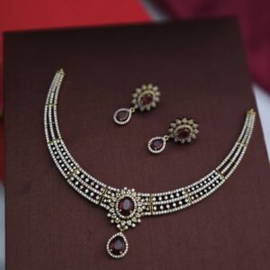 Premium ad necklace comes ruby drops 
