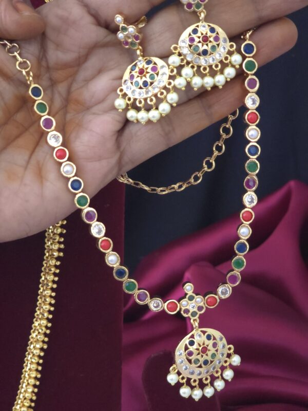 Navaratnam Necklace with stud