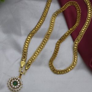  Premium foaming 28 inches ad emeralad white dollar chain