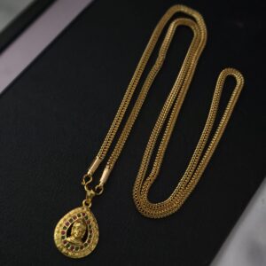  ruby emerald 32 inches lakshmi goddess dollar  chain