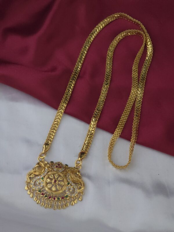  foaming 28 inches ad dollar chain real gold tone