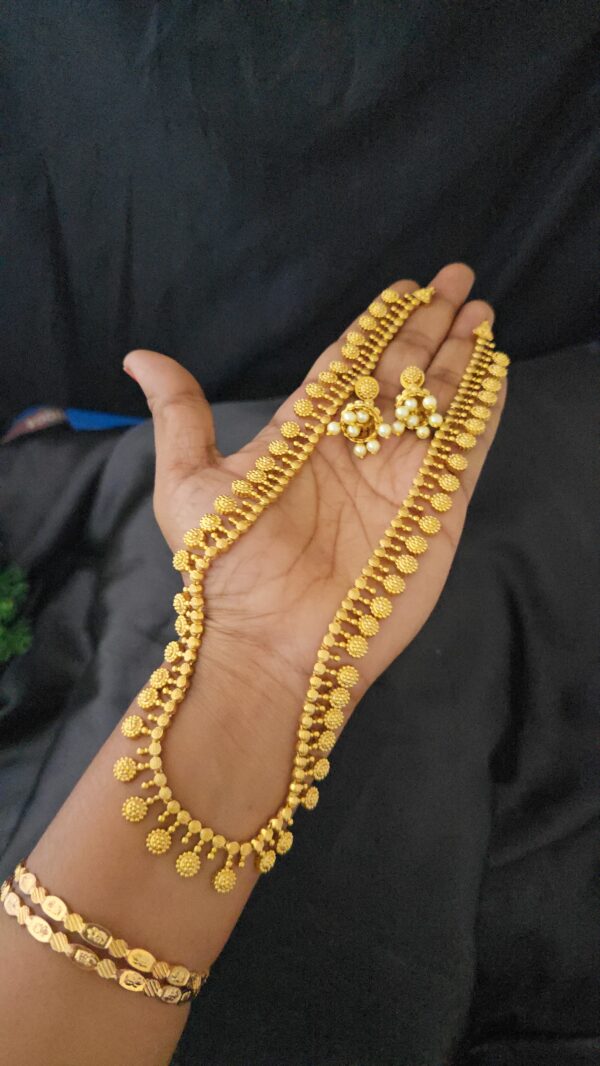  Premium Plain long haram with jhumka