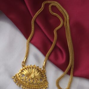 Premium foaming 28 inches peacock feather  dollar chain