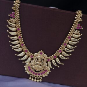 Premium foaming Ruby ad Goddess Lakshmi Necklace