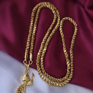 Premium foaming 32 inches goddess vel peacock dollar chain