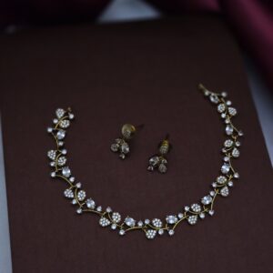Premium Diamond Replica Necklace With stud