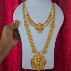 Premium foaming ruby lakshmi wedding combo comes jhumka