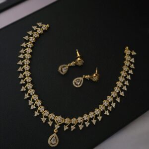 Premium  diamond replica necklace with studPremium  diamond replica necklace with stud