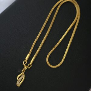 Premium 18 inches ad v type white dollar chain 