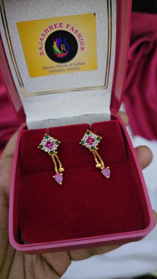 Premium foaming stone drops earing