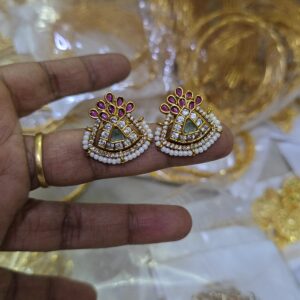 Premium matt stone earing