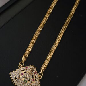 foaming 28 inches impon gajalakshmi goddess dollar chain