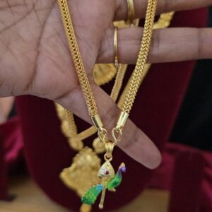  Premium foaming 18 inches peacock doller chain