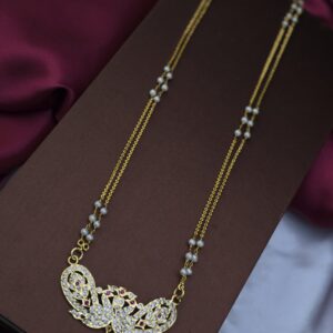 Premium foaming 32  inches peacock impon dollar chain