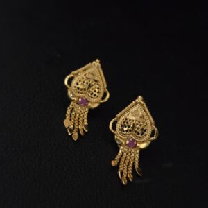 Premium foaming bunch chain drops earing comes ruby stone