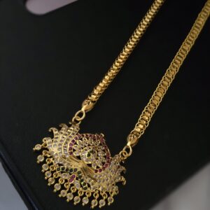  Premium foaming 28 inches ad lotus  dollar chain comes stone drops