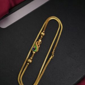  Premium enamel peacock mugappu chain comes reversible