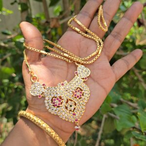 Premium impon flower pattern 28 inches dollar chain