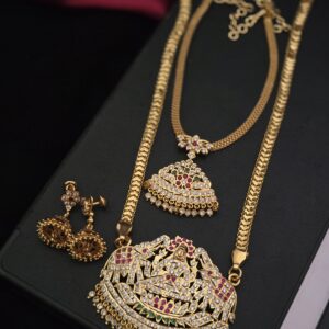 Premium impon attigai dollar chain combo comes jhumka