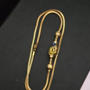 Premium foaming enamel peacock reversible mugappu chain