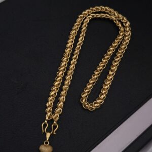  Premium foaming 18 inches lotus chain comes heart plain dollar