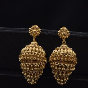  Premium gold look step  detachable kerela model jhumka