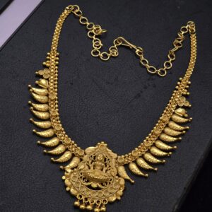 Premium gold look Lakshmi necklace