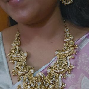 Premium ad  mid haram with stud Temple 3D Jewellery