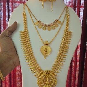 Premium foaming ruby combo with jhumka