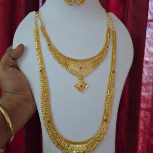  Premium foaming wedding combo necklace haram comes with stud
