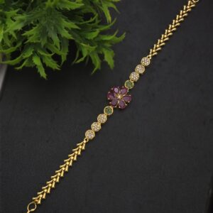 Premium foaming AD multi bracelet comes leaf chain 
