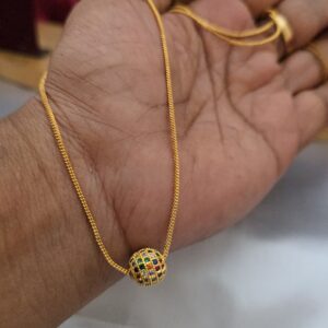 Premium 18 Inches navarathna dollar chain