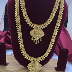 Premium foaming wedding plain combo necklace haram 