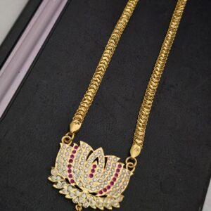Premium impon lotus 32 inches chain come heart chain