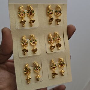   Premium Foaming Mango drops jhumka earing