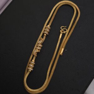  Premium AD diamond look peacock mugappu chain