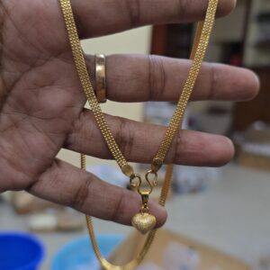 Premium 18 inches heart dollar chain