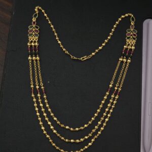 Premium foaming multi bead layer chain comes real gold look