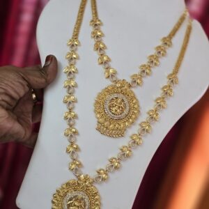 Premium Foaming AD goddess lakshmi combo comes necklace haram 