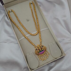 Premium  foaming Enamel goddess lakshmi nellimani36 inches dollar chain
